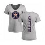 MLB Women's Nike Houston Astros #21 Andy Pettitte Ash Backer T-Shirt