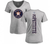 MLB Women's Nike Houston Astros #21 Andy Pettitte Ash Backer T-Shirt