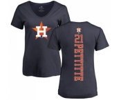 MLB Women's Nike Houston Astros #21 Andy Pettitte Navy Blue Backer T-Shirt