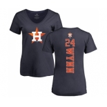 MLB Women's Nike Houston Astros #24 Jimmy Wynn Navy Blue Backer T-Shirt