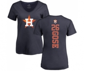 MLB Women's Nike Houston Astros #26 Anthony Gose Navy Blue Backer T-Shirt