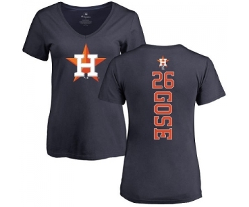 MLB Women's Nike Houston Astros #26 Anthony Gose Navy Blue Backer T-Shirt