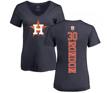 MLB Women's Nike Houston Astros #30 Hector Rondon Navy Blue Backer T-Shirt