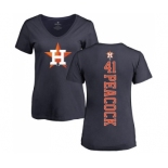 MLB Women's Nike Houston Astros #41 Brad Peacock Navy Blue Backer T-Shirt