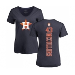 MLB Women's Nike Houston Astros #43 Lance McCullers Navy Blue Backer T-Shirt