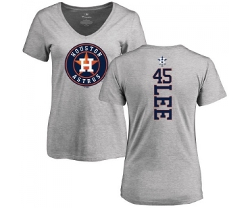 MLB Women's Nike Houston Astros #45 Carlos Lee Ash Backer T-Shirt