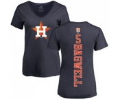 MLB Women's Nike Houston Astros #5 Jeff Bagwell Navy Blue Backer T-Shirt