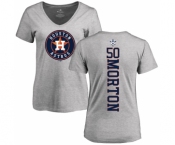 MLB Women's Nike Houston Astros #50 Charlie Morton Ash Backer T-Shirt