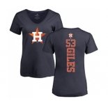 MLB Women's Nike Houston Astros #53 Ken Giles Navy Blue Backer T-Shirt