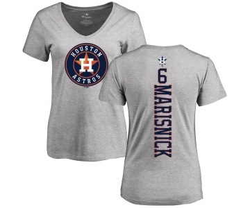 MLB Women's Nike Houston Astros #6 Jake Marisnick Ash Backer T-Shirt