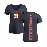 MLB Women's Nike Houston Astros #6 Jake Marisnick Navy Blue Backer T-Shirt