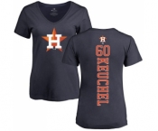 MLB Women's Nike Houston Astros #60 Dallas Keuchel Navy Blue Backer T-Shirt