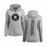 MLB Women's Nike Houston Astros #10 Yuli Gurriel Ash Backer Pullover Hoodie