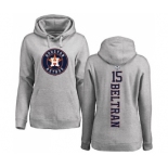 MLB Women's Nike Houston Astros #15 Carlos Beltran Ash Backer Pullover Hoodie