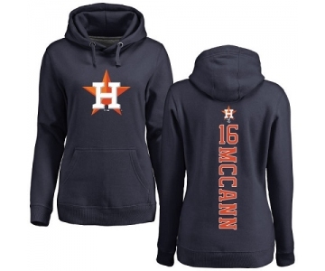 MLB Women's Nike Houston Astros #16 Brian McCann Navy Blue Backer Pullover Hoodie