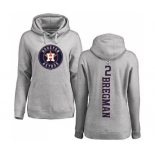 MLB Women's Nike Houston Astros #2 Alex Bregman Ash Backer Pullover Hoodie