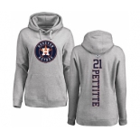 MLB Women's Nike Houston Astros #21 Andy Pettitte Ash Backer Pullover Hoodie