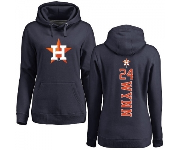 MLB Women's Nike Houston Astros #24 Jimmy Wynn Navy Blue Backer Pullover Hoodie