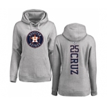 MLB Women's Nike Houston Astros #25 Jose Cruz Jr. Ash Backer Pullover Hoodie