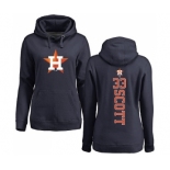 MLB Women's Nike Houston Astros #33 Mike Scott Navy Blue Backer Pullover Hoodie