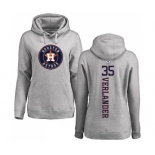 MLB Women's Nike Houston Astros #35 Justin Verlander Ash Backer Pullover Hoodie