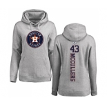 MLB Women's Nike Houston Astros #43 Lance McCullers Ash Backer Pullover Hoodie