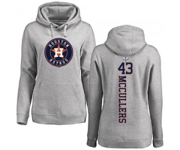 MLB Women's Nike Houston Astros #43 Lance McCullers Ash Backer Pullover Hoodie