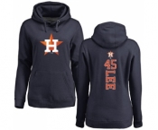 MLB Women's Nike Houston Astros #45 Carlos Lee Navy Blue Backer Pullover Hoodie