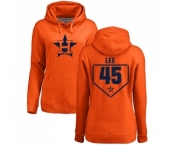 MLB Women's Nike Houston Astros #45 Carlos Lee Orange RBI Pullover Hoodie