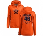 MLB Women's Nike Houston Astros #46 Francisco Liriano Orange RBI Pullover Hoodie