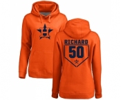 MLB Women's Nike Houston Astros #50 J.R. Richard Orange RBI Pullover Hoodie