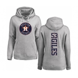 MLB Women's Nike Houston Astros #53 Ken Giles Ash Backer Pullover Hoodie