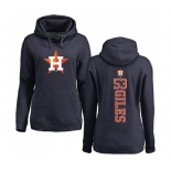 MLB Women's Nike Houston Astros #53 Ken Giles Navy Blue Backer Pullover Hoodie