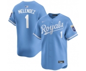 Men's Kansas City Royals #1 MJ Melendez Light Blue Alternate Limited Stitched Baseball Jersey