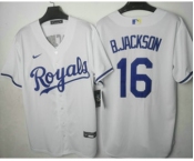 Men's Kansas City Royals #16 Andrew Benintendi White Cool Base Stitched MLB Jersey