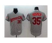 Men's Kansas City Royals #35 Eric Hosmer Gray Fashion Stars & Stripes FlexBase Player Jersey