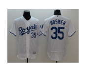 Men's Kansas City Royals #35 Eric Hosmer White Stitched Baseball Jersey