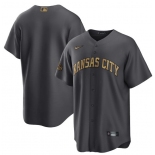 Men's Kansas City Royals Blank Charcoal 2022 All-Star Cool Base Stitched Baseball Jersey