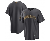 Men's Kansas City Royals Blank Charcoal 2022 All-Star Cool Base Stitched Baseball Jersey