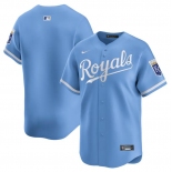 Men's Kansas City Royals Blank Light Blue 2024 Alternate Limited Stitched Baseball Jersey