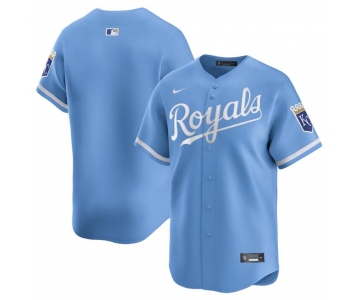 Men's Kansas City Royals Blank Light Blue 2024 Alternate Limited Stitched Baseball Jersey