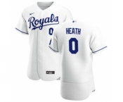 Men's  Nike Kansas City Royals #0 Nick Heath White Home 2020 Authentic Player Baseball Jersey