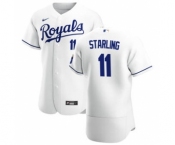 Men's  Nike Kansas City Royals #11 Bubba Starling White Home 2020 Authentic Player Baseball Jersey