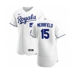 Men's  Nike Kansas City Royals #15 Whit Merrifield White Home 2020 Authentic Player Baseball Jersey