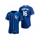 Men's  Nike Kansas City Royals #16 Andrew Benintendi Blue Stitched Baseball Jersey