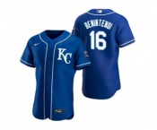 Men's  Nike Kansas City Royals #16 Andrew Benintendi Blue Stitched Baseball Jersey