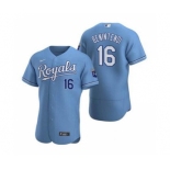 Men's  Nike Kansas City Royals #16 Andrew Benintendi Light Blue Flex Base Stitched Baseball Jersey