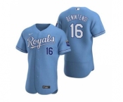 Men's  Nike Kansas City Royals #16 Andrew Benintendi Light Blue Flex Base Stitched Baseball Jersey