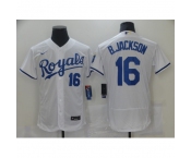 Men's Nike Kansas City Royals #16 Bo Jackson White Alternate Stitched Baseball Jersey