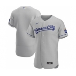 Men's Nike Kansas City Royals 2020 Gray Road Authentic Baseball Jersey